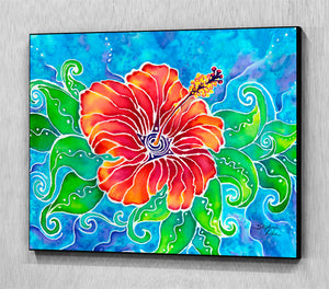 Tropical Hibiscus Wall Art Panel