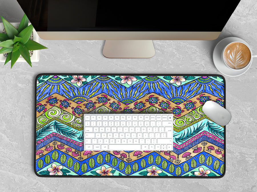 Tropical Patterns Desk Mat