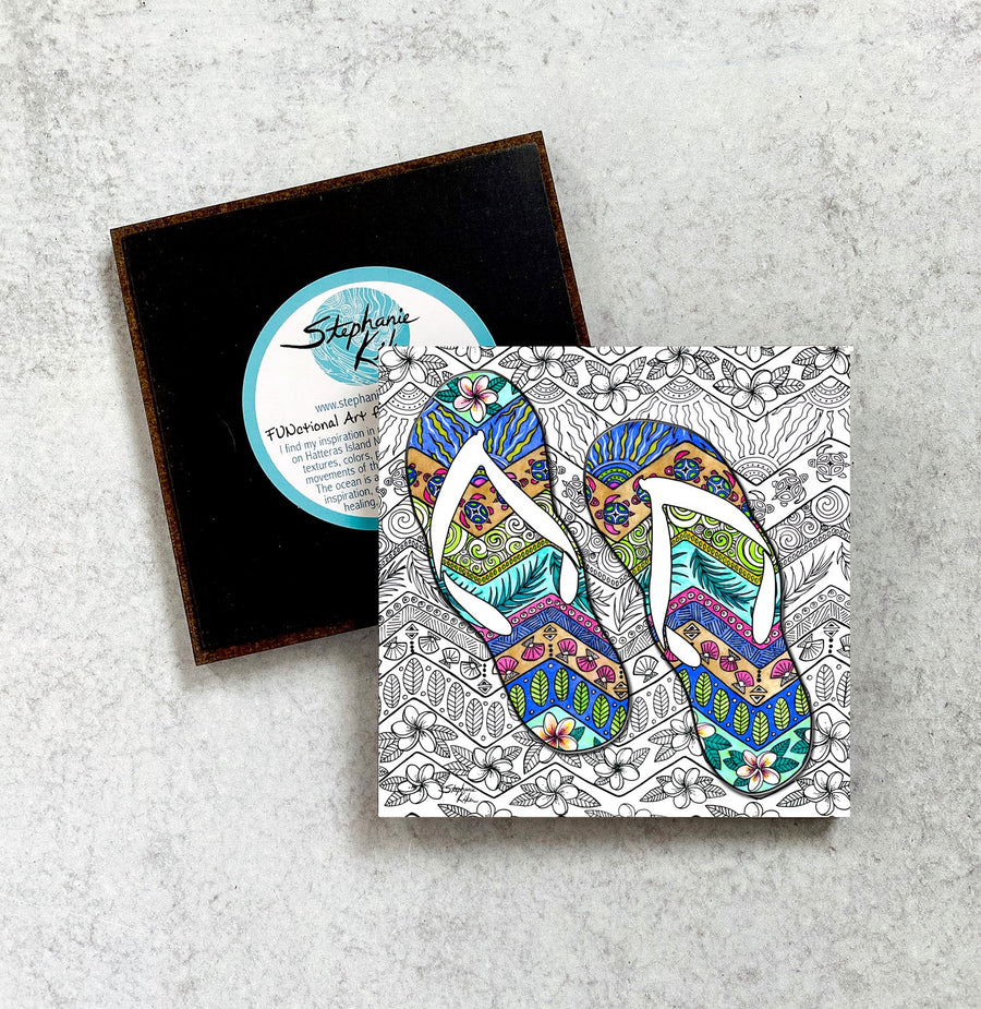 Tropical Flip Flops Magnet