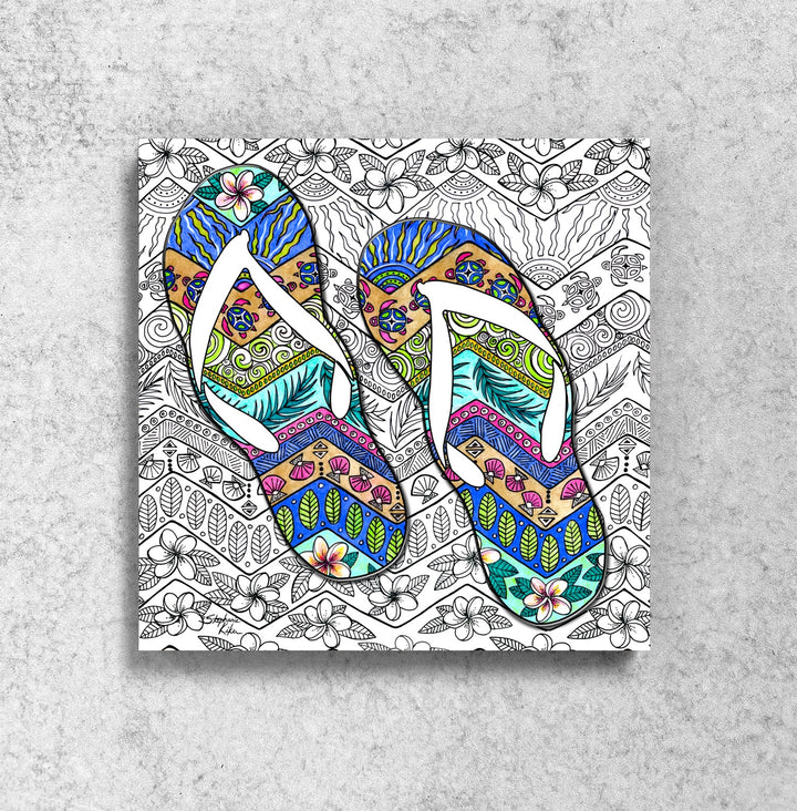 Tropical Flip Flops Magnet