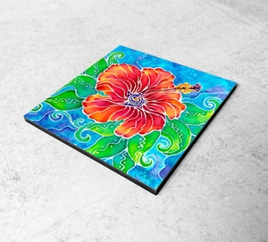 Tropical Hibiscus Magnet