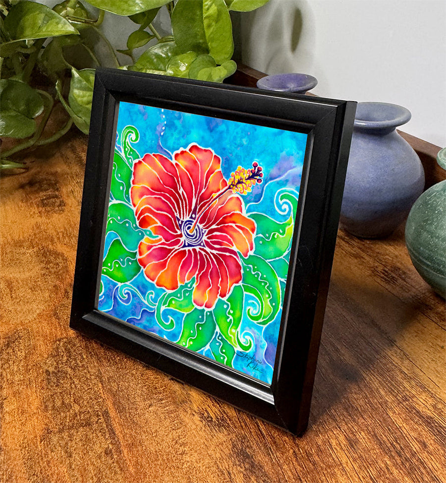 Tropical Hibiscus Framed Art