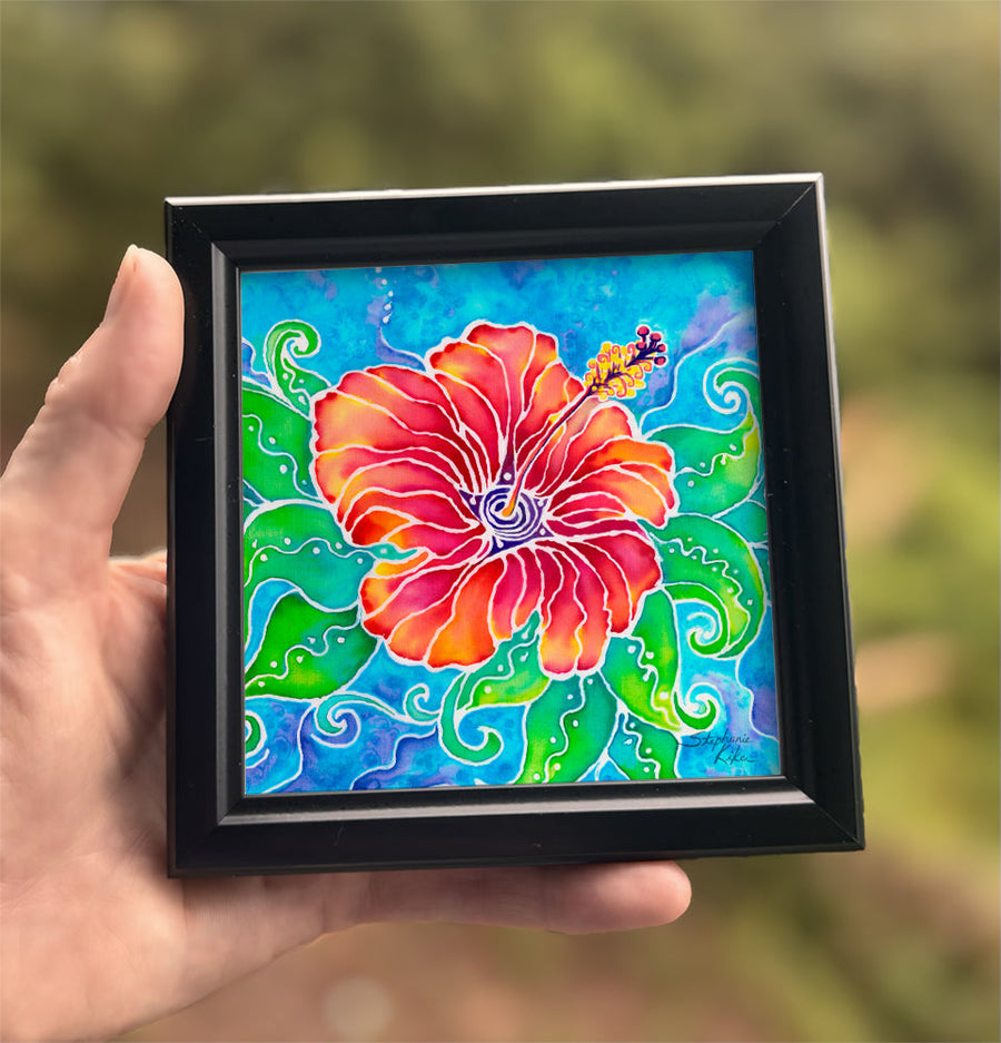 Tropical Hibiscus Framed Art