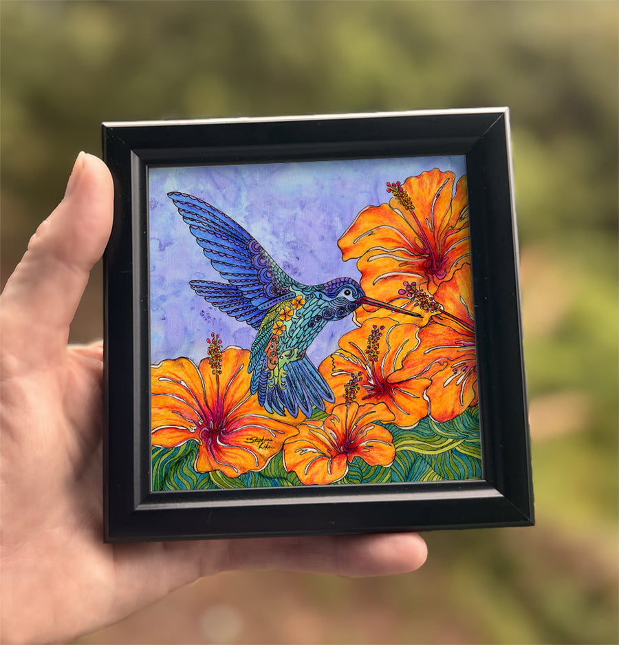 Tropical Hummingbird Framed Art