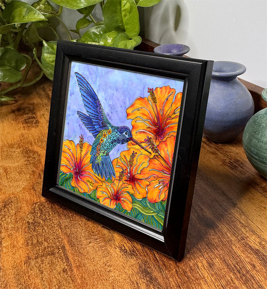 Tropical Hummingbird Framed Art