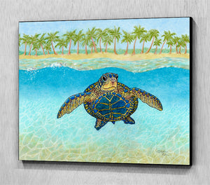Turtle Paradise Wall Art Panel