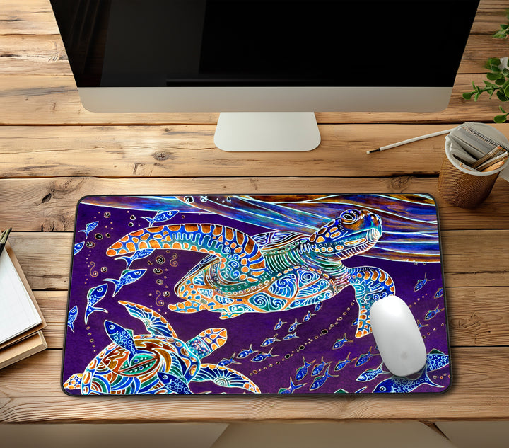 Turtles and Fish Desk Mat