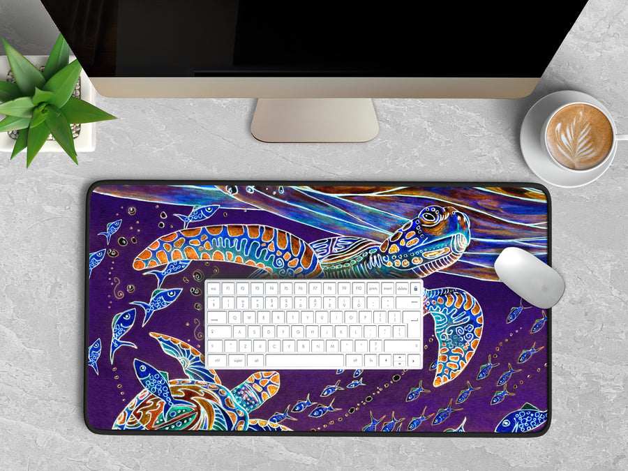 Turtles and Fish Desk Mat