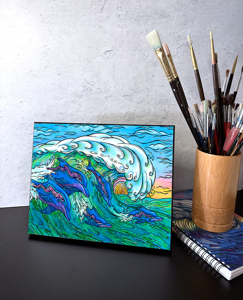 Wave Riding Wall Art Panel