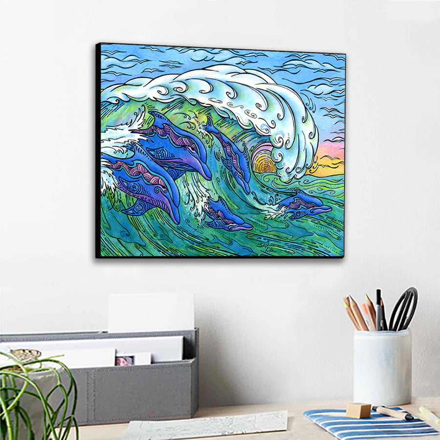 Wave Riding Wall Art Panel