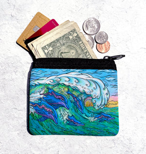 Wave Riding Coin Bag