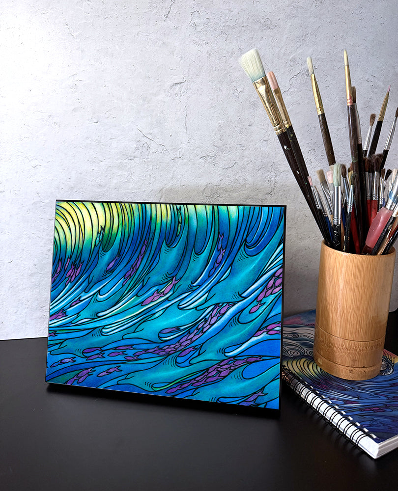 Waves of Dolphin Wall Art Panel