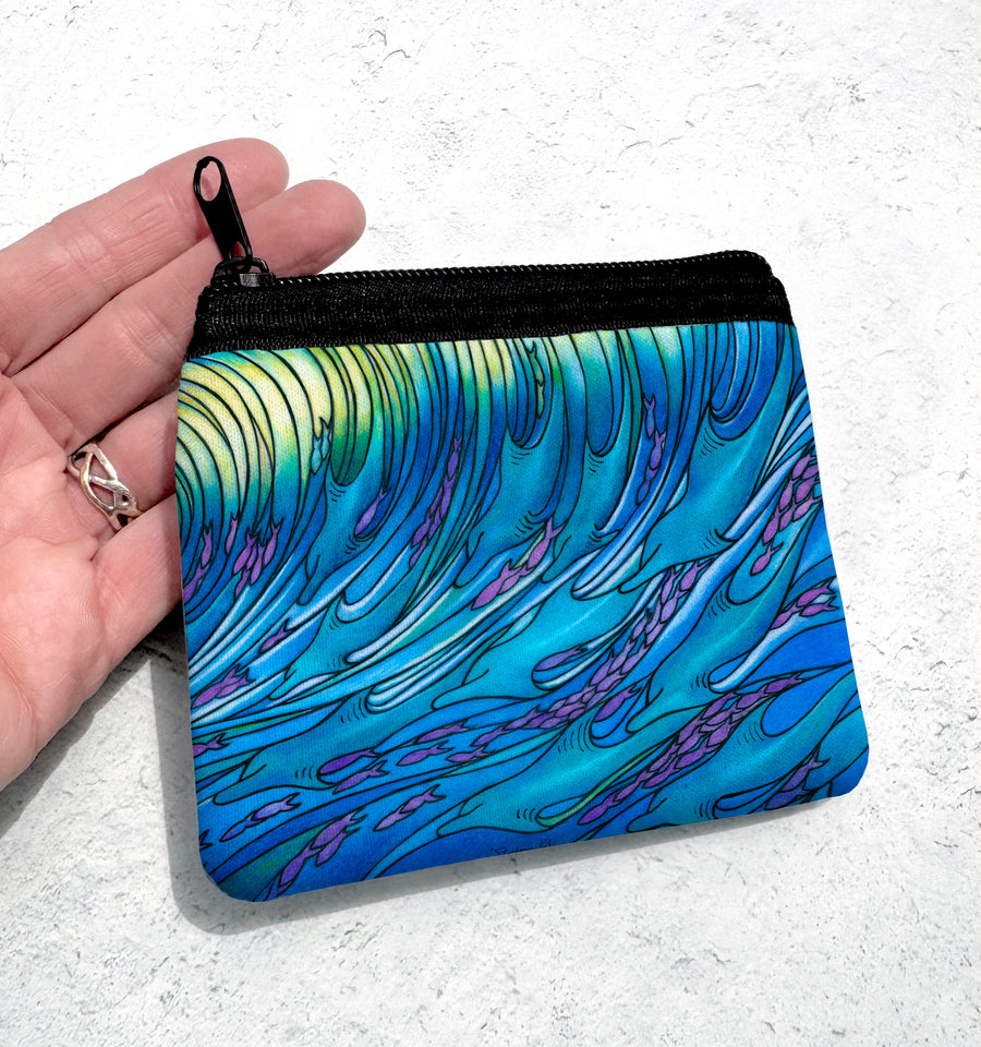 Waves of the Dolphin Coin Bag