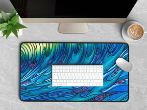 Waves of the Dolphin Desk Mat