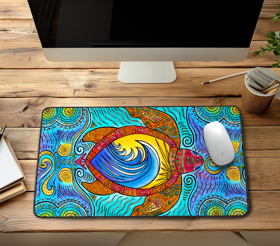 Waves of the Turtle Desk Mat