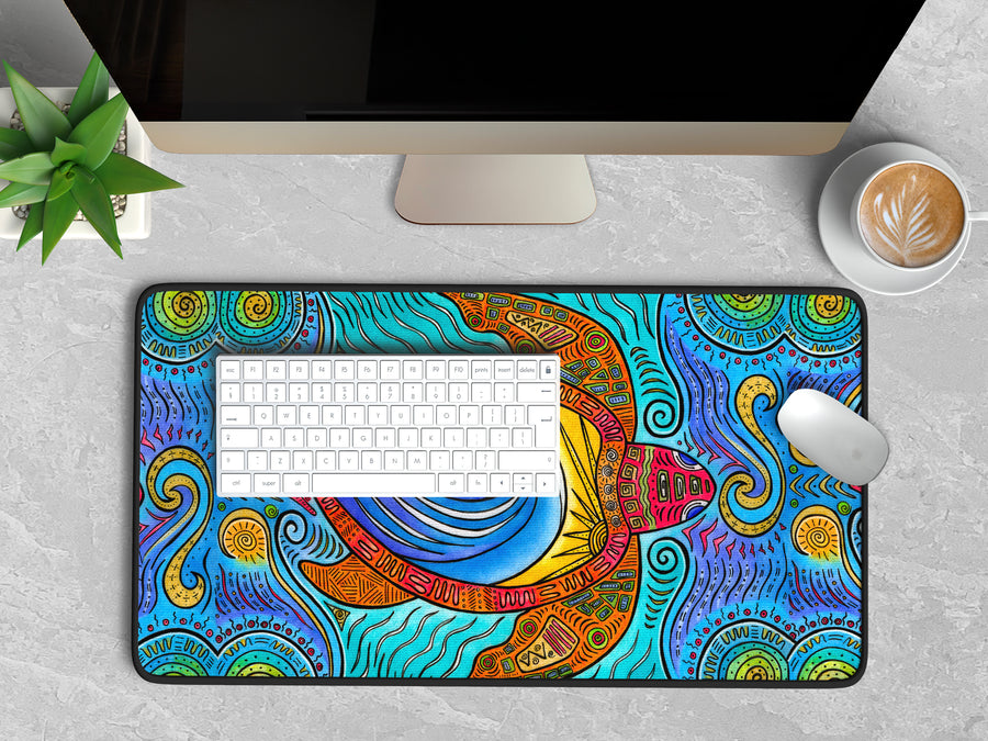 Waves of the Turtle Desk Mat