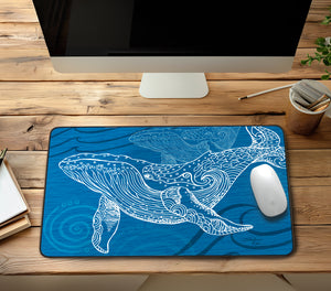 Whale One Color Desk Mat