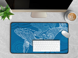 Whale One Color Desk Mat