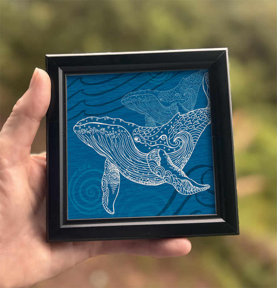 Whale One Color Framed Art