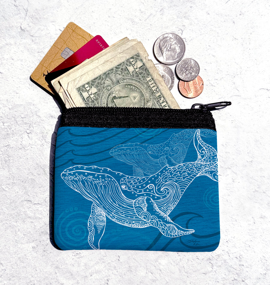 Whale One Color Coin Bag