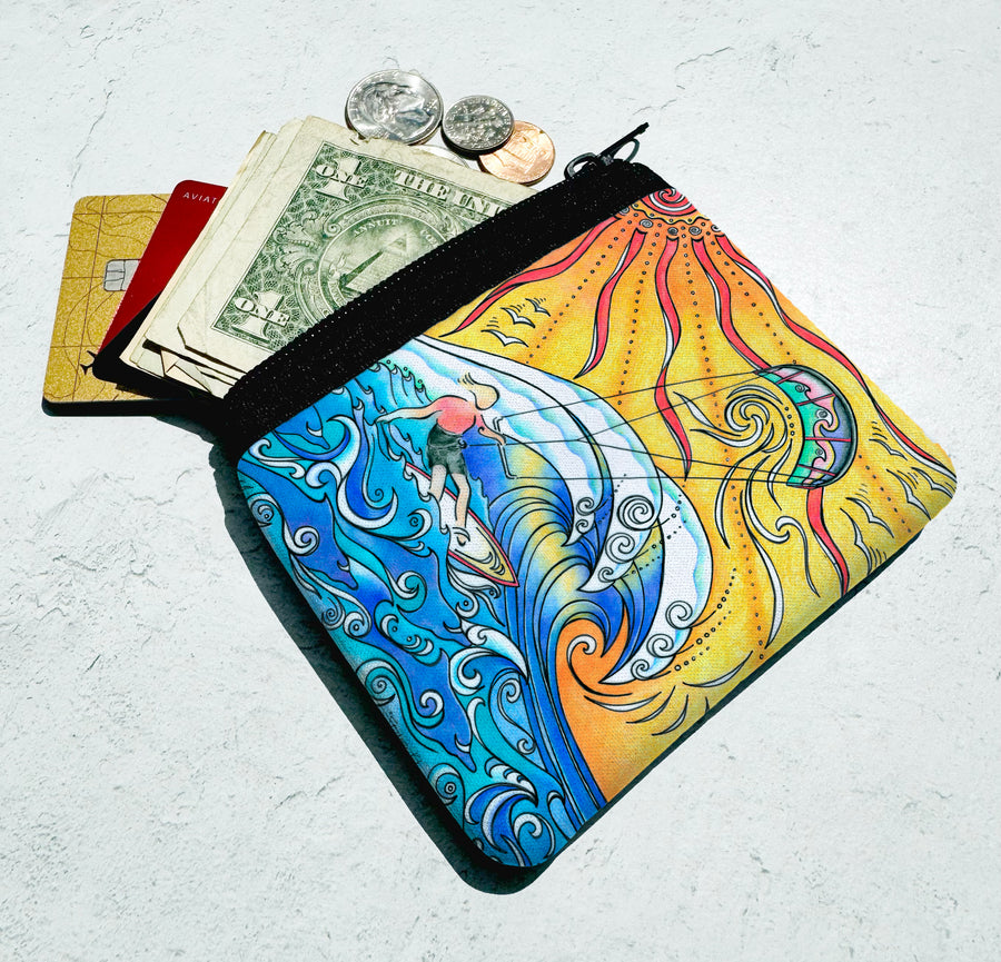 Wind and Waves Coin Bag