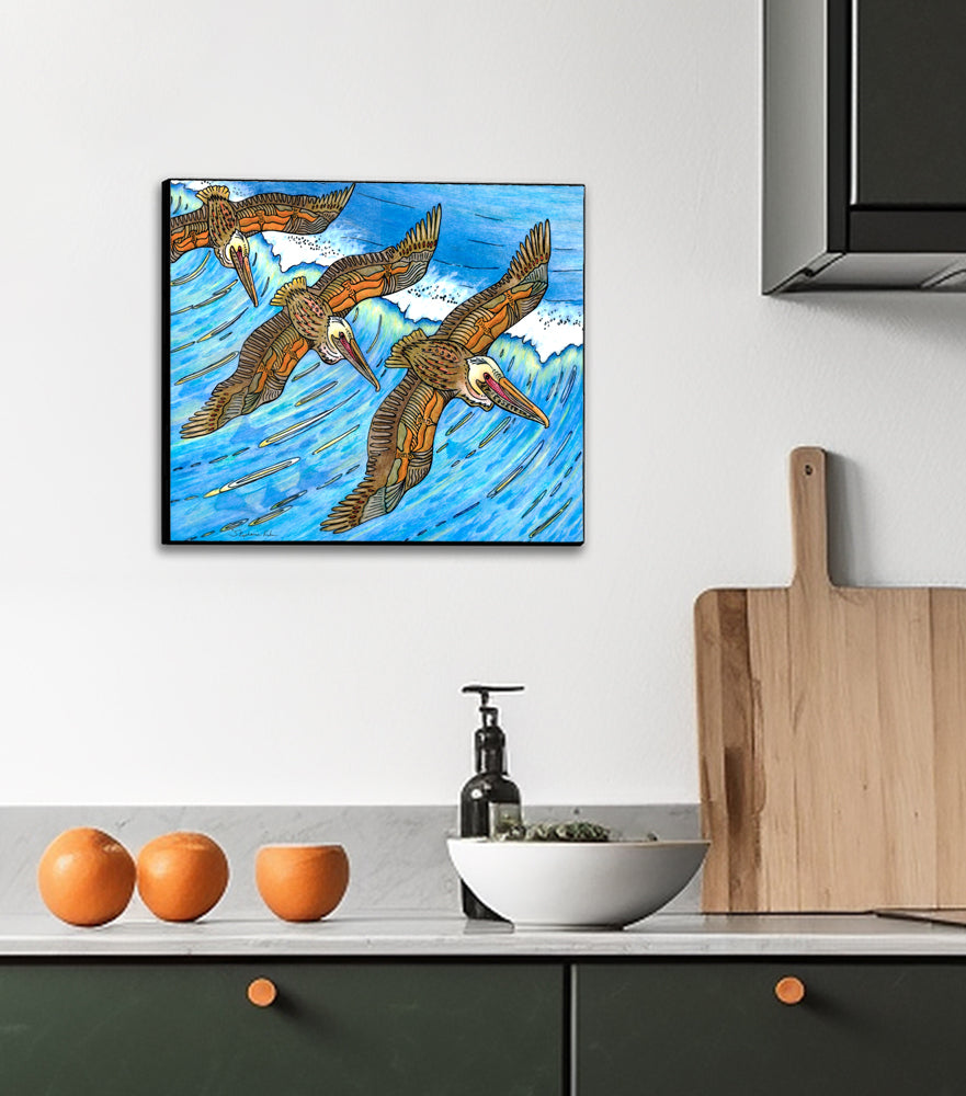 Wings over Waves Wall Art Panel