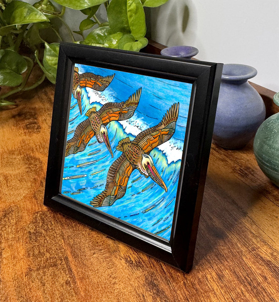 Wings Over Waves Framed Art