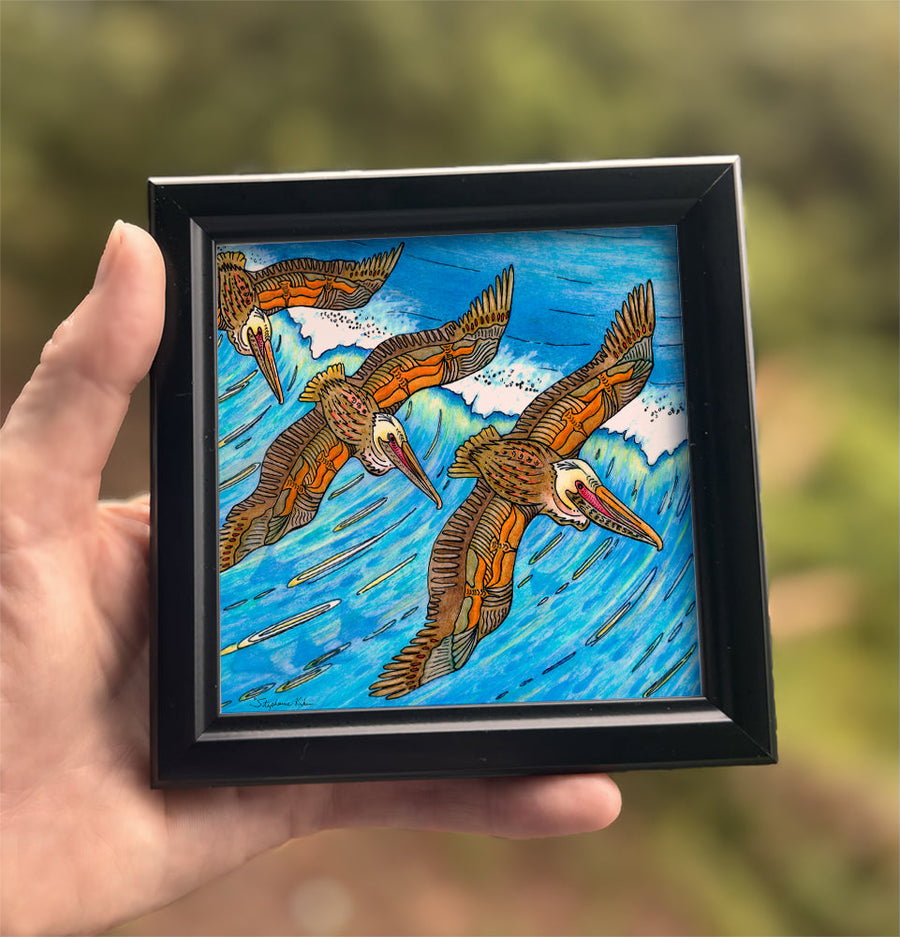 Wings Over Waves Framed Art