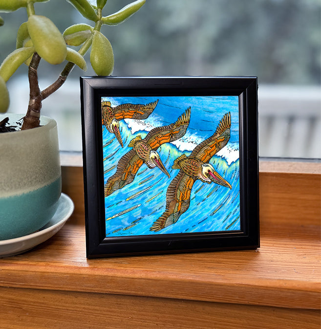Wings Over Waves Framed Art