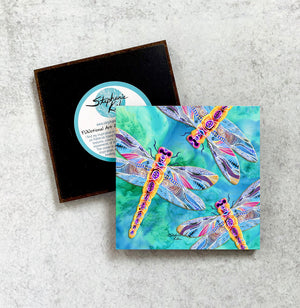 Yellow Dragonflies Magnet