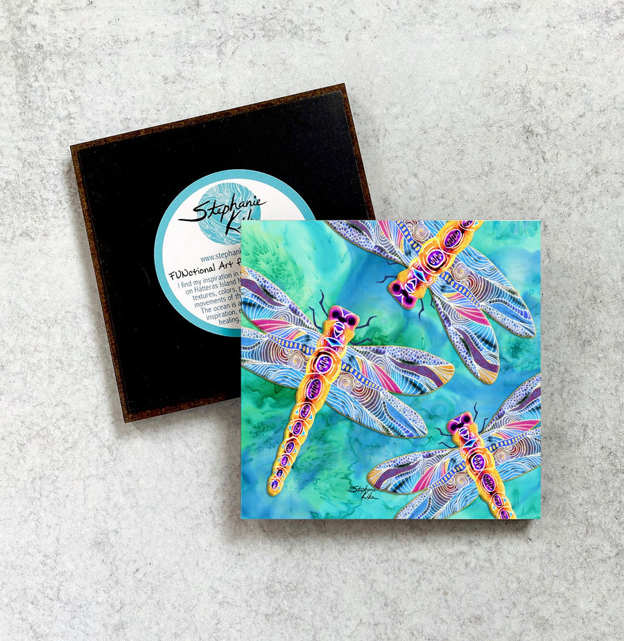 Yellow Dragonflies Magnet
