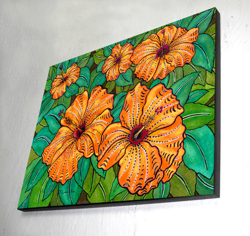 Hibiscus Wall Art Panel