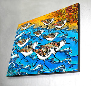 Sanderling Dance Wall Art Panel