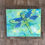 Green Dragonfly Wall Art