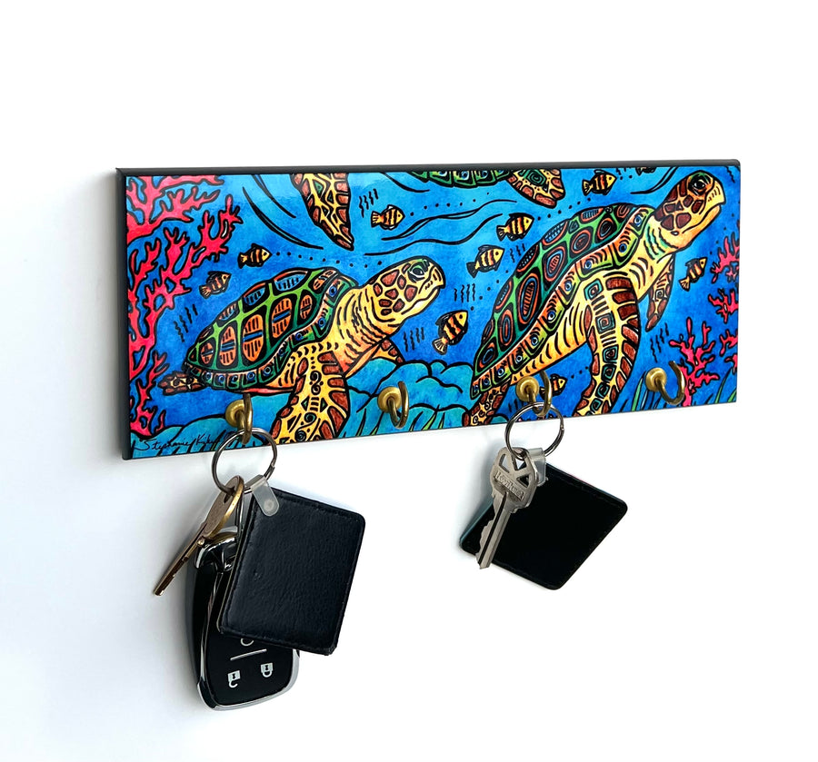 3 Loggerheads Key Hanger