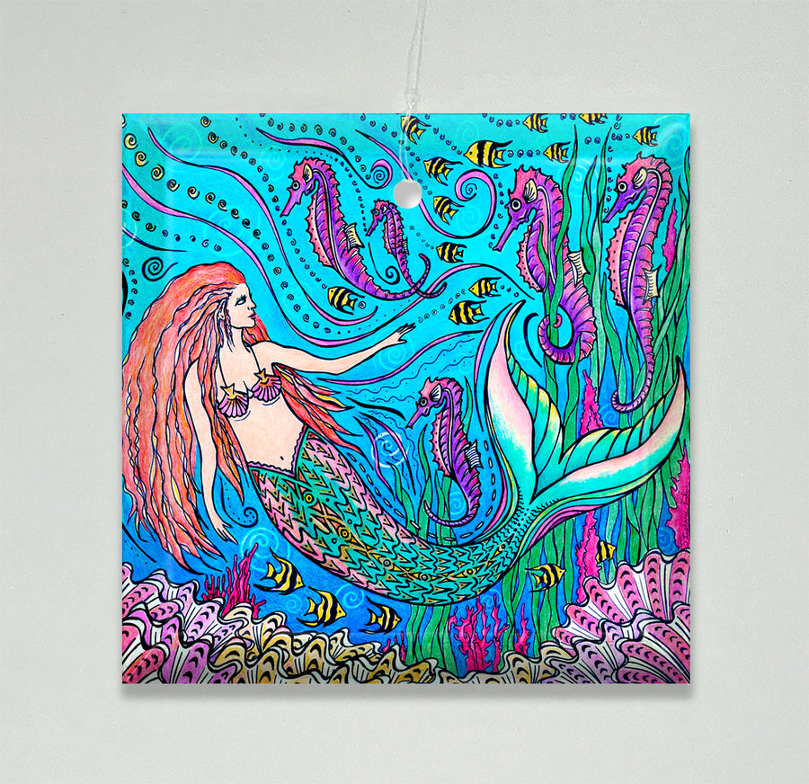 Mermaid and Seahorses Ornament/Suncatcher