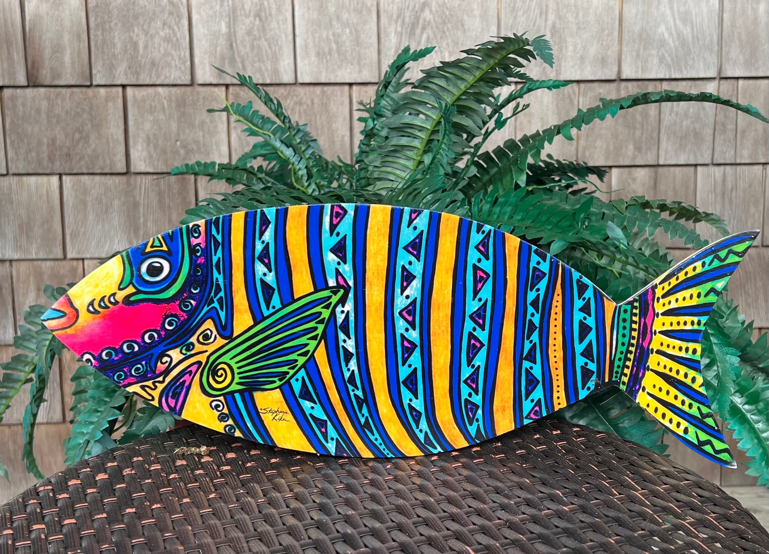 Angel Fish Wood Wall Art – Stephanie Kiker Designs