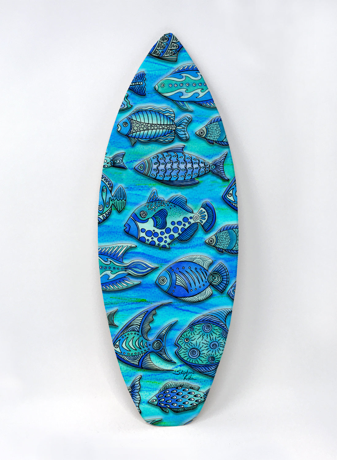Funky Fish Surfboard Wall Art – Stephanie Kiker Designs
