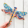 Tropical Patterns Yellow- Dragonfly Shape