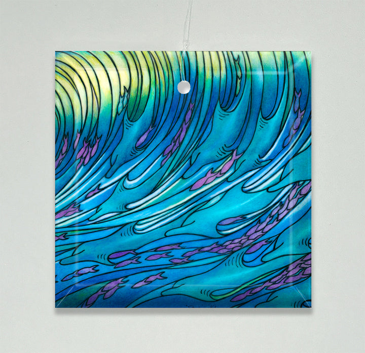 Waves of Dolphin Ornament/Suncatcher