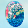 The Wave - Round Wood Wall Art