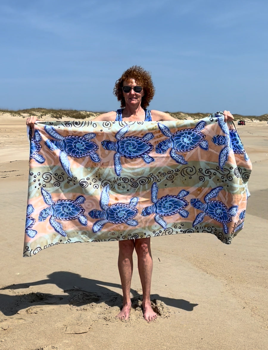 Traveling Turtles Beach Towel
