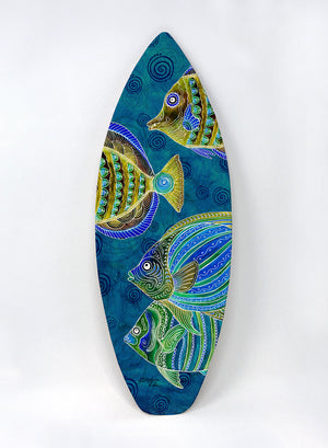 Fish School Surfboard Wall Art