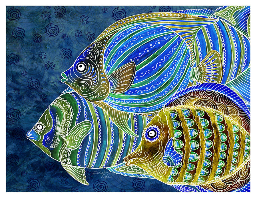 Fish School Color Print