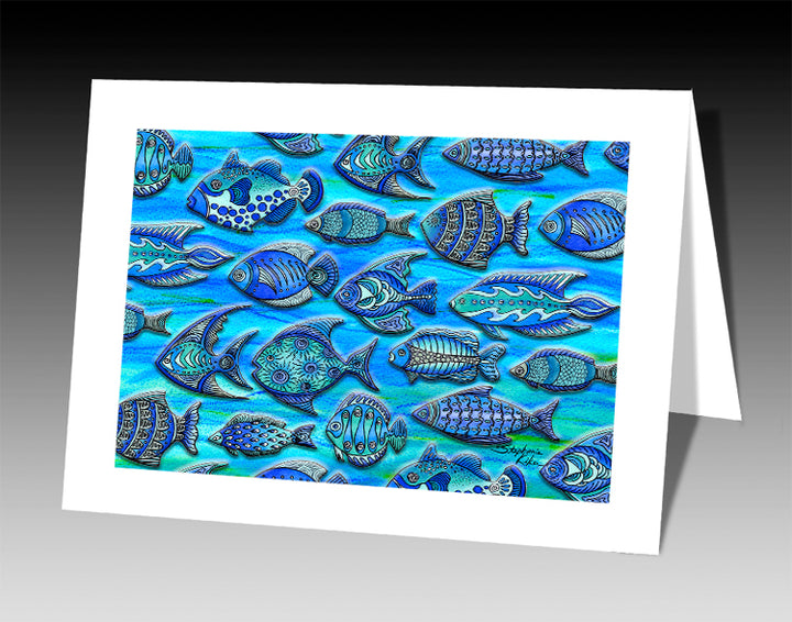 Funky Fish Notecard