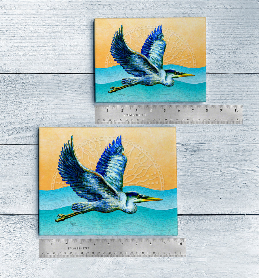 Heron in Flight Ceramic Tile