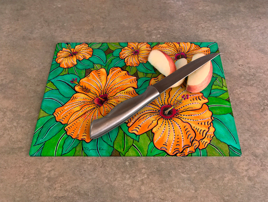 Hibiscus Cutting Board