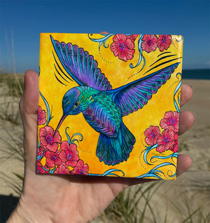 Hummingbird Ceramic Tile