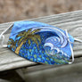 Palm Tree And Waves Face Mask