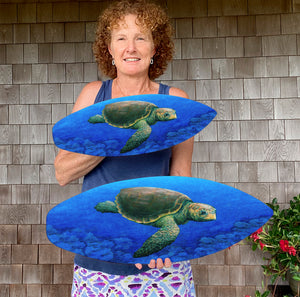 Loggerhead Turtle Surfboard Wall Art
